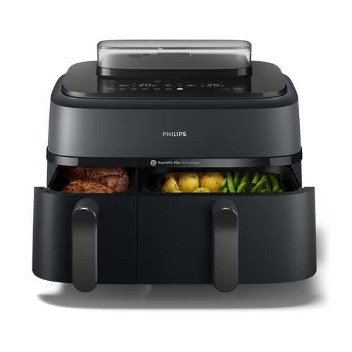 Philips Airfryer Série 5000 - Air Fryer double panier avec cuisson vapeur, 9L